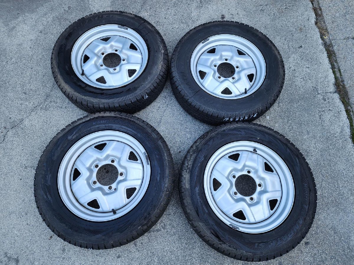 221212-タ6 即決 ジムニー純正 バリ山国産スタッドレス付き 175/80R16
