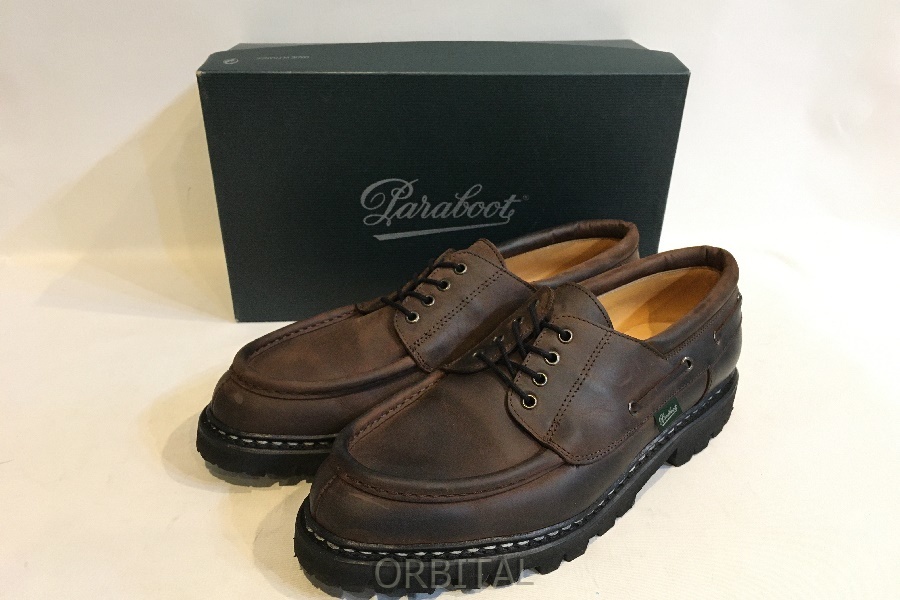 二子玉)Paraboot パラブーツ CHIMEY シメイ レザーモカシンシューズ 定価68，100円 ブラウン こげ茶 メンズ 10