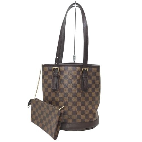 LOUIS VUITTON ルイヴィトン LV ダミエ マレ バケット バッグ ポーチ 