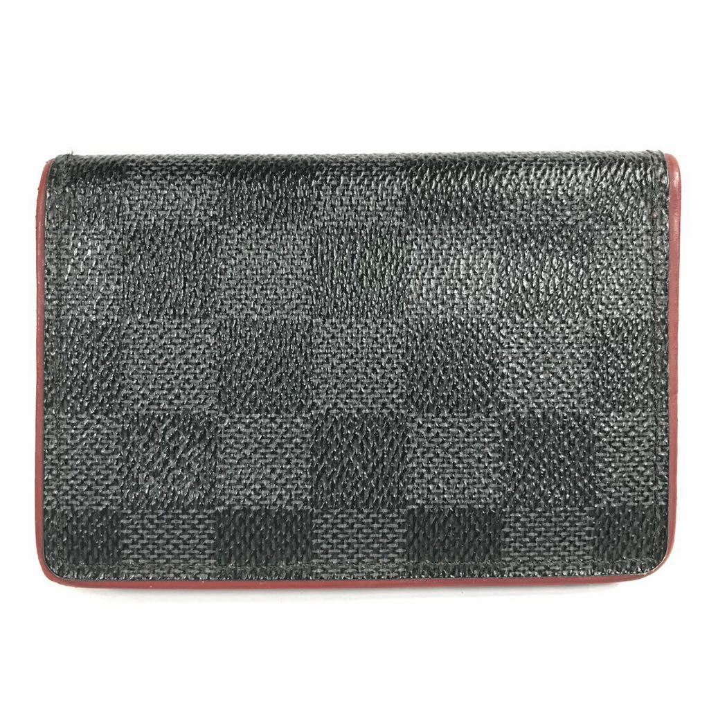 ルイ・ヴィトン ダミエグラフィット 名刺入れ ルイヴィトン】本物 LOUIS VUITTON 名刺入れ ダミエグラフィット
