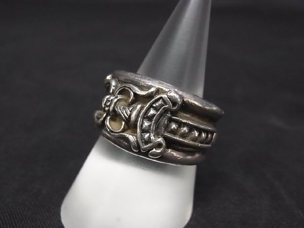 1円 ■美品■ SILVER HORSES シルバーホース スターリング SV925 1992 ダガー リング 指輪 アクセサリー 約20号 メンズ BB6959yM