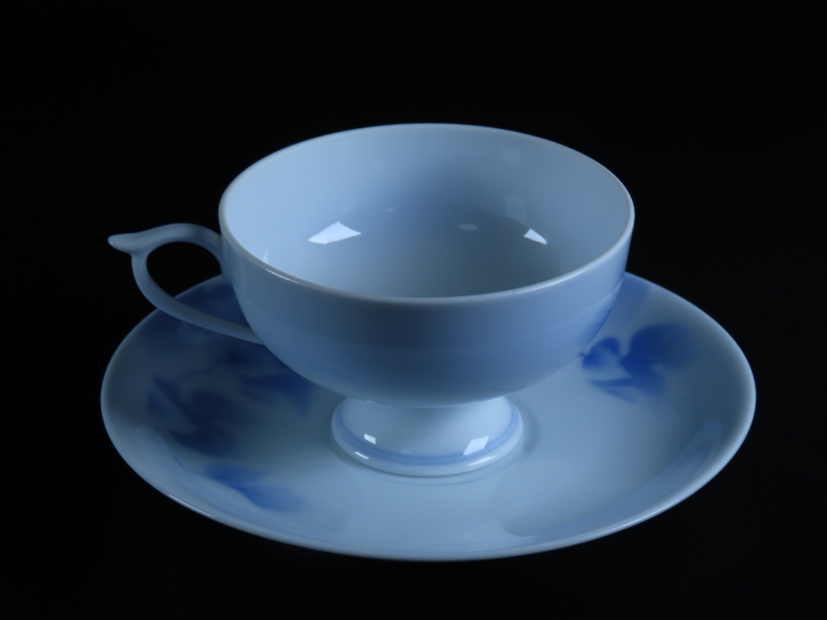◉新品 深川製磁 染付 菊唐草 小鉢3個セット 高級品 小皿