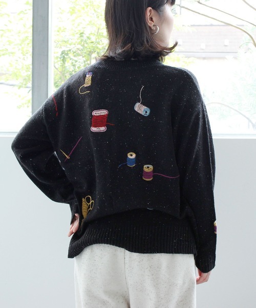 アトリエドゥサボン 仕立て屋 刺繍 プルオーバー セーター 新品