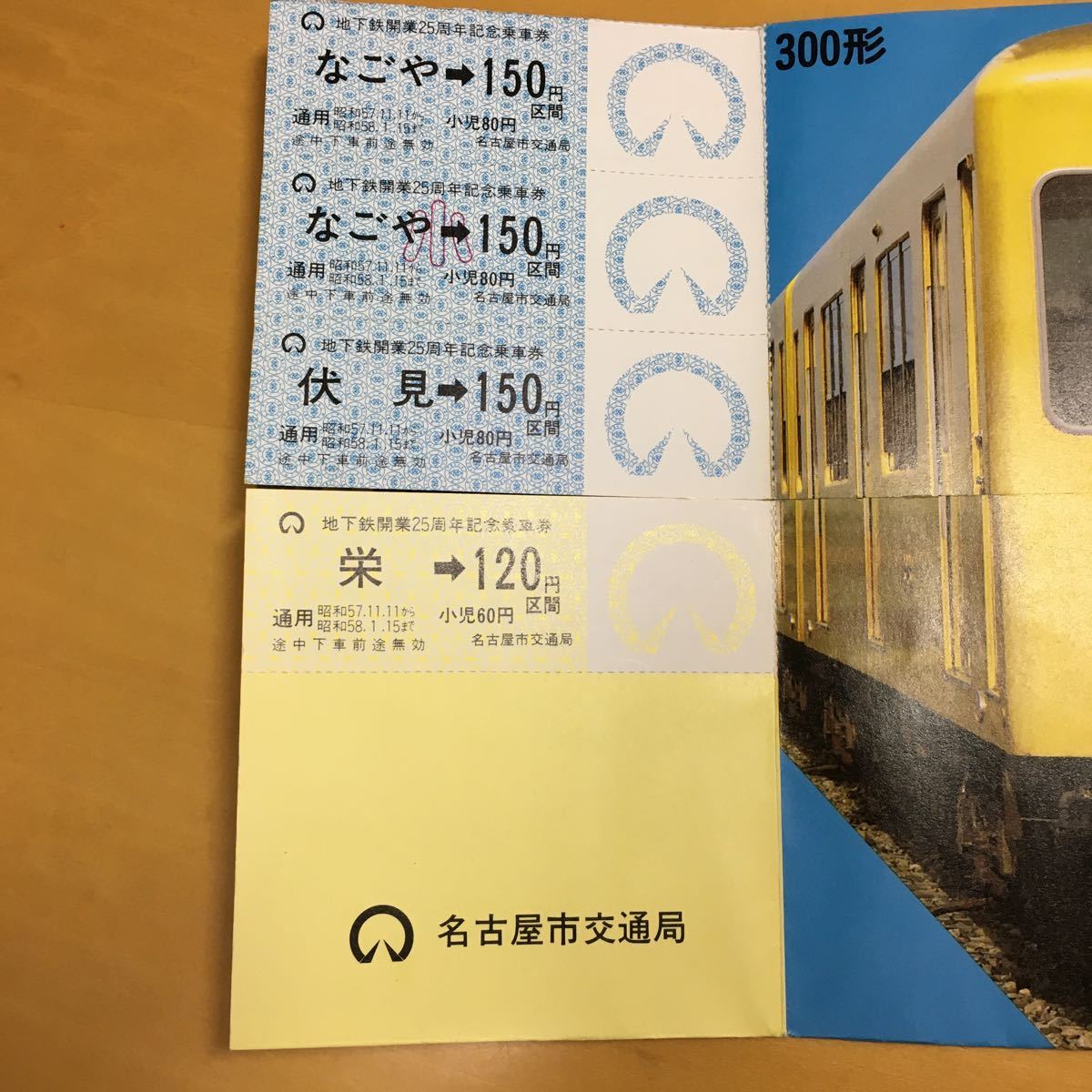 コレクション用】名古屋市交通局ー昭和57年(1982年)地下鉄開業25周年