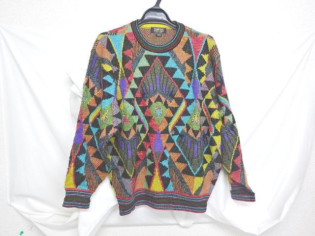 YOSHIYUKI KONISHI FICCE UOMO 3D ニット 金糸 YOSHIYUKI
