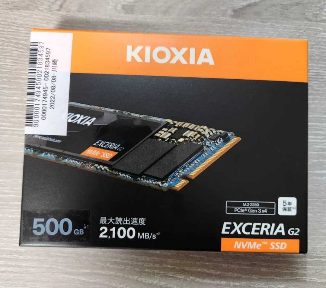 キオクシア KIOXIA EXCERIA G2 NVMe SSD 500GB SSD-CK500N3G2/J