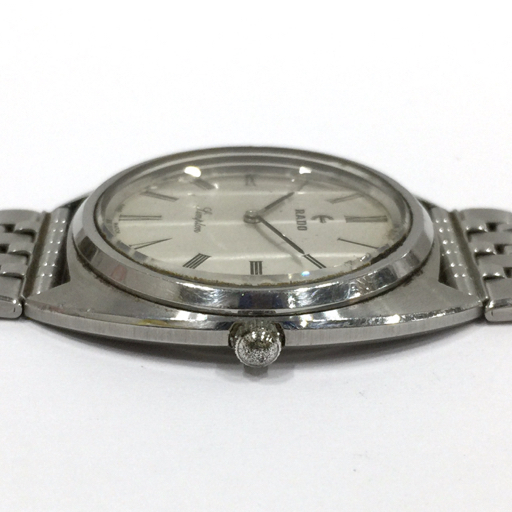 送料360円 ラドー 腕時計 Simplon ローマン シルバー金具 手巻き メンズ 社外ベルト 稼働 RADO QT124-61 同梱NG ラドー RADO シンプロン Timer BH0606257 Roll