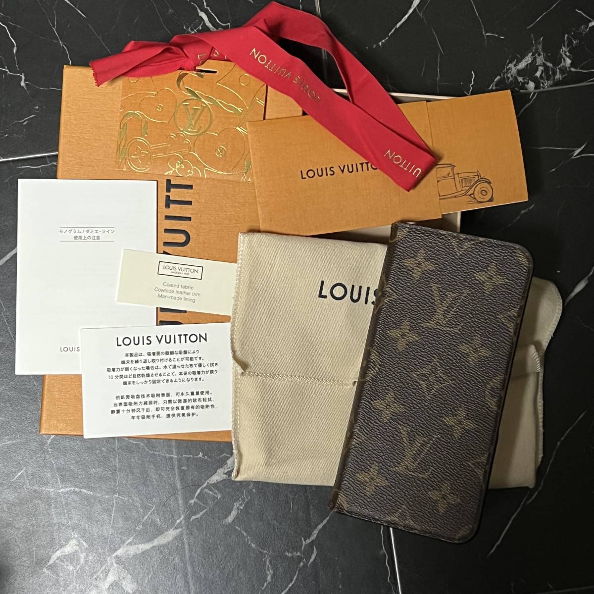 iPhone XS MAX ルイヴィトン フォリオ手帳型カバー正規品 中古・正規品□Louis Vuitton・ルイヴィトン iPhone XS Max フォリオ
