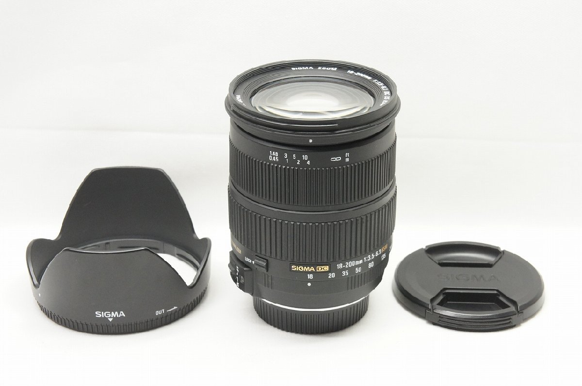 激安大特価，新作登場 アルプスカメラ 訳あり品 SIGMA シグマ 18-200mm F3.5-6.3 DC OS HSM Nikon ニコン用 Fマウント ズームレンズ フ―ド付 221008j(ニコン)｜売買されたオークション情報、yahooの商品情報をアーカイブ公開 - ニコン