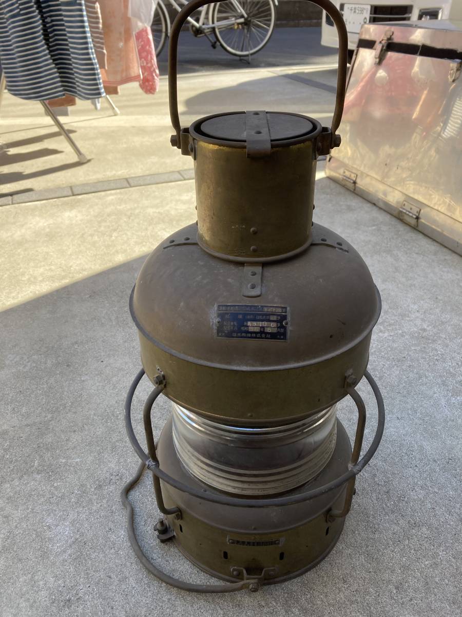 2361/日本船灯 紅燈(油用）日船式第3号 昭和航海灯 船舶 船 ランタン ランプ レトロ