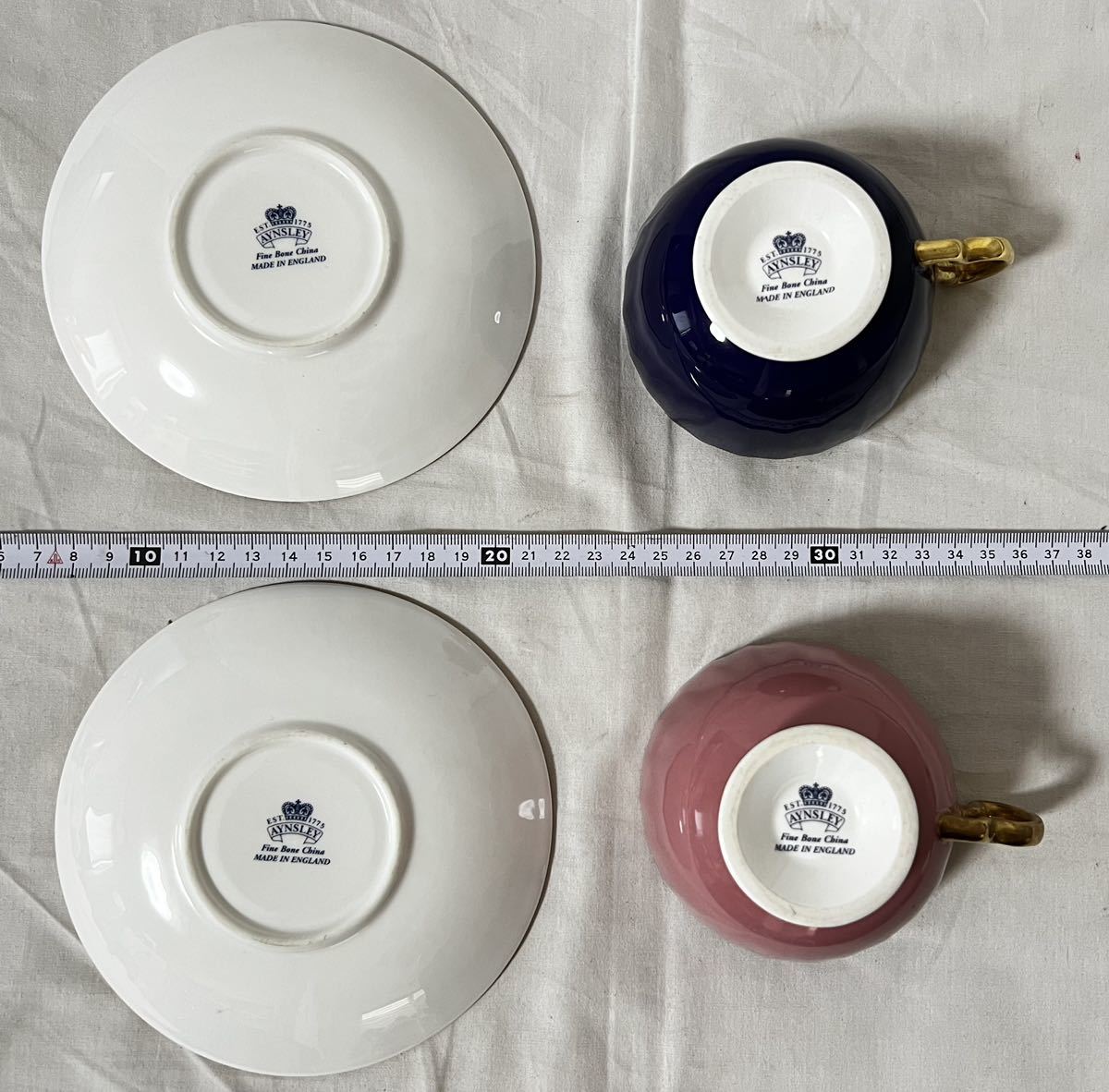 AYNSLEY カップ&ソーサー お皿 エインズレイ ※金塗装に若干の傷み 