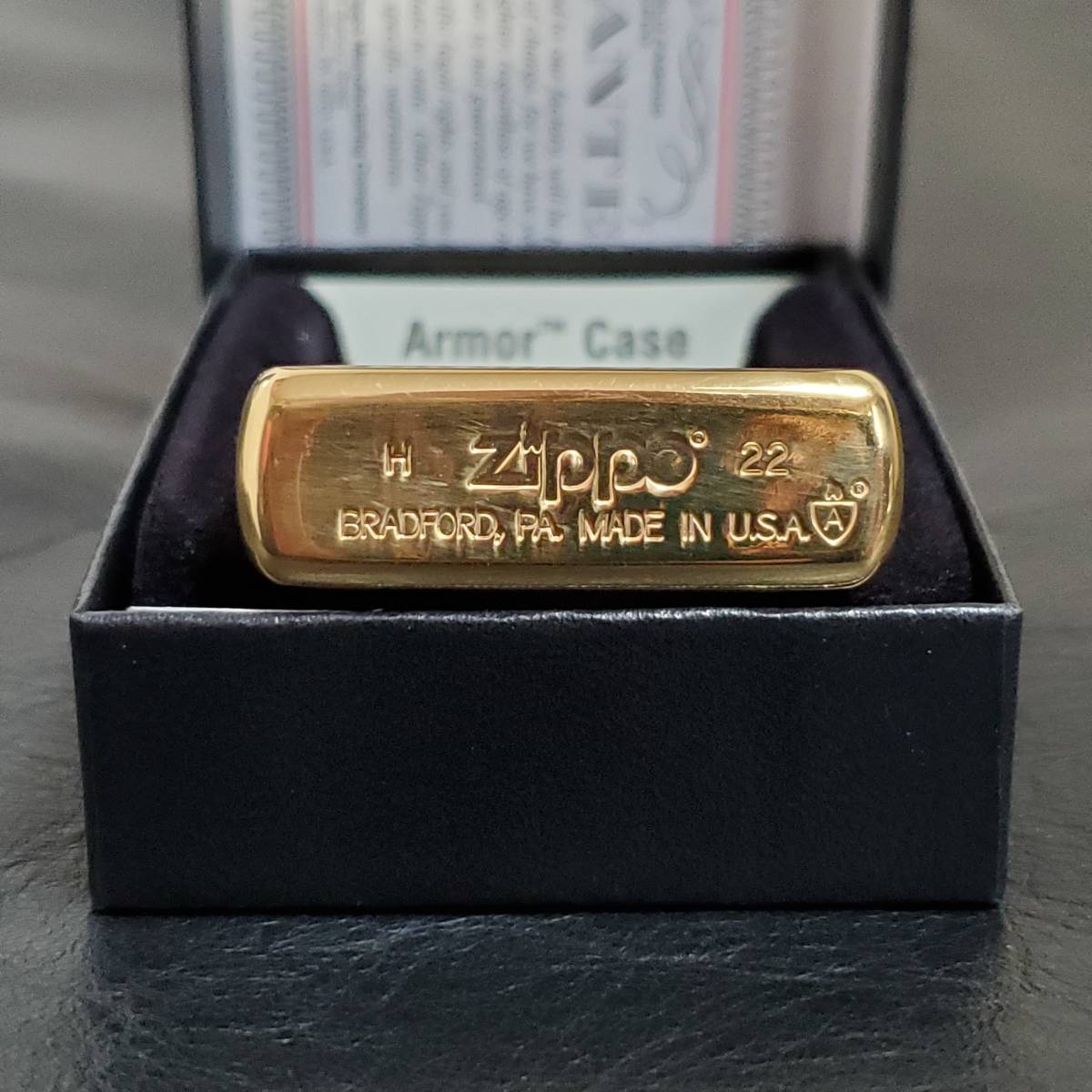 78【未使用】YouTube動画有☆チューニングZIPPO☆169真鍮無垢☆金 