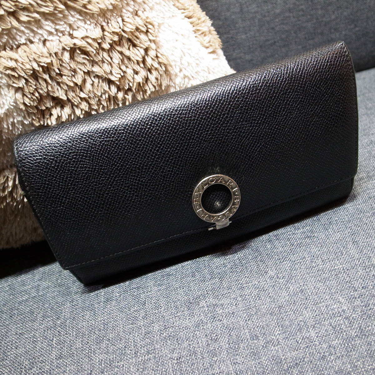 ブルガリ 長財布 BVLGARI ロゴクリップ 財布 正規品 黒 バッグ 小物
