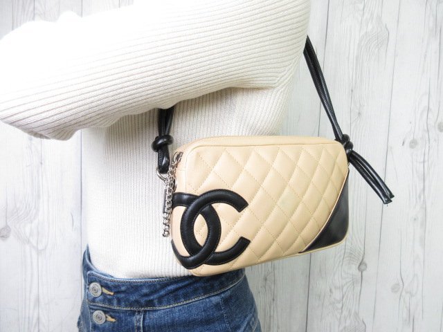 極美品 CHANEL シャネル カンボンライン ココマーク ハンドバッグ