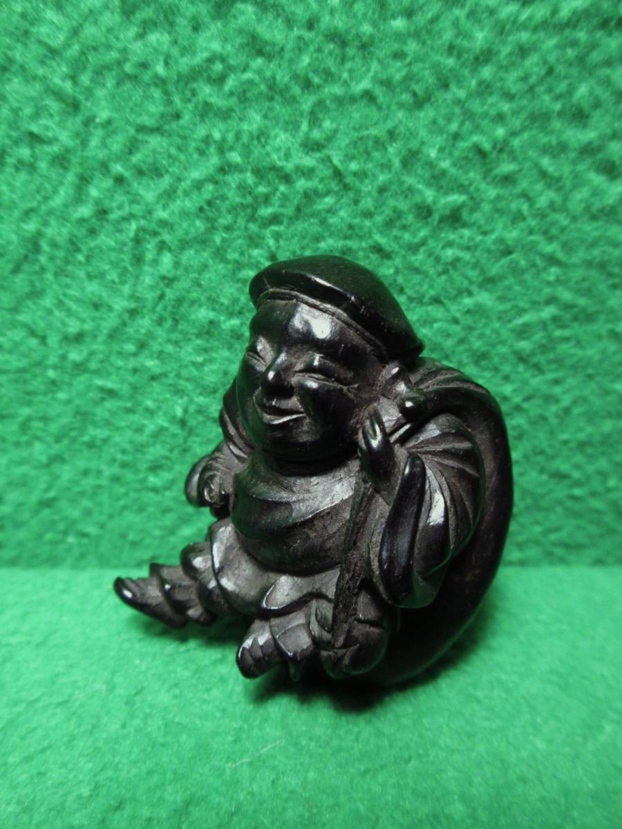 木彫 根付 『大黒天』 明治以前？ 無銘 16g 堅木(根付)｜売買された
