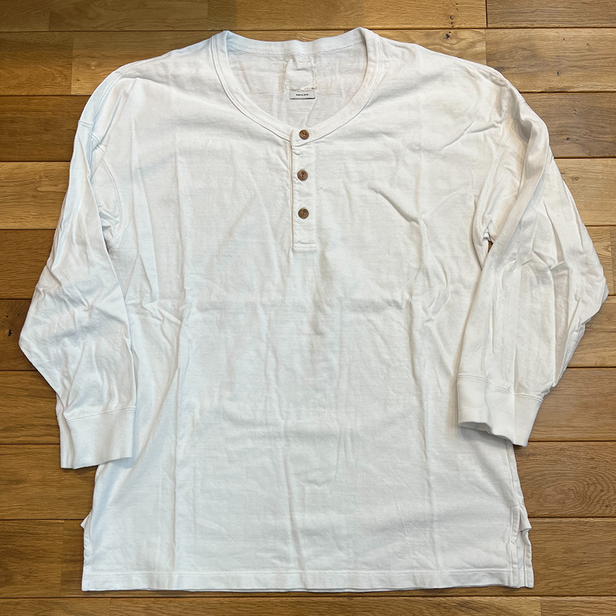 visvim ビズビム JUMBO VINTAGE HENLEY L/S COLOR:WHITE SIZE:2 品番:0117105010025 HENLEY visvim ビズビム DENIM C R&amp;amp;Co