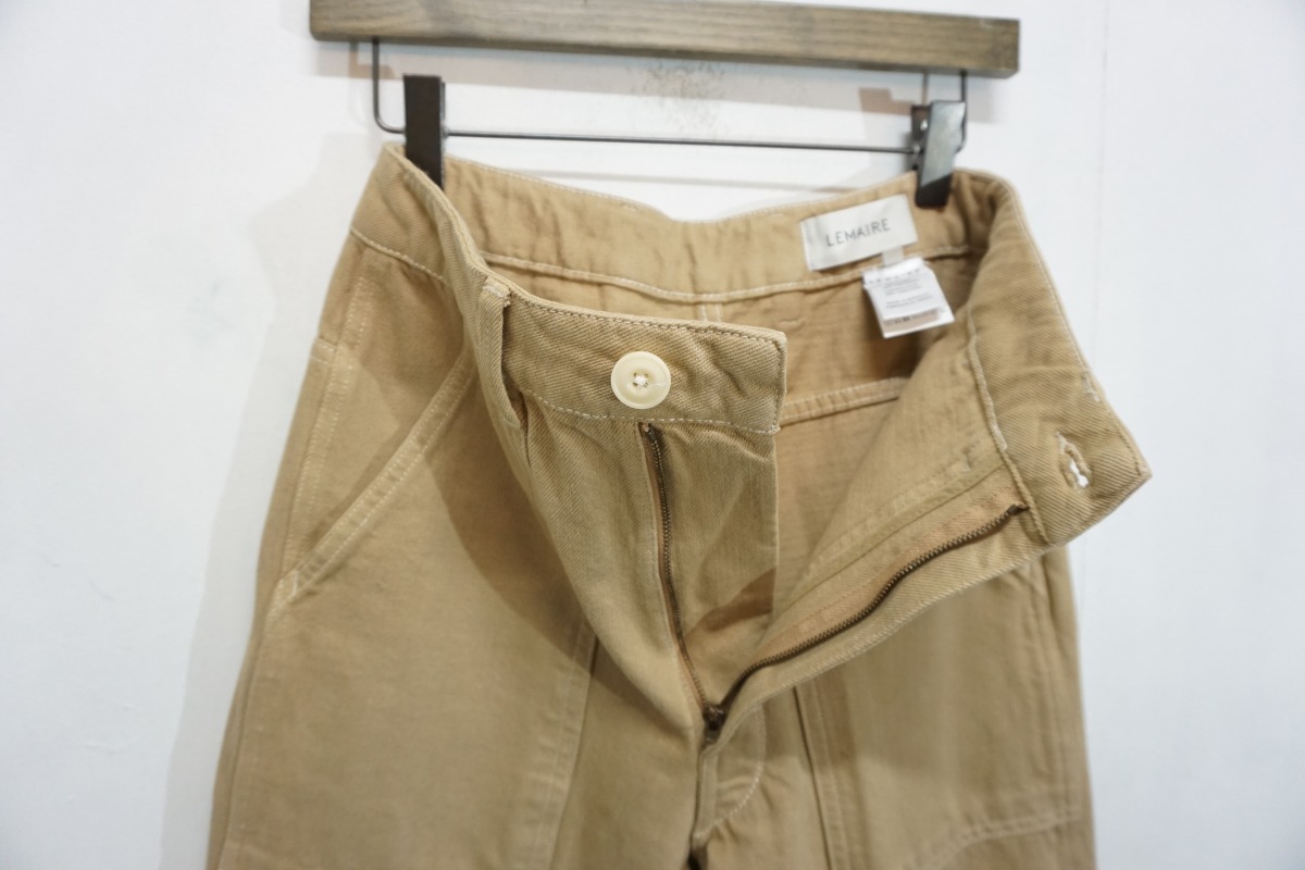 美品 正規 20SS LEMAIRE ルメール WIDE LEG PANTS ワイド レッグ 