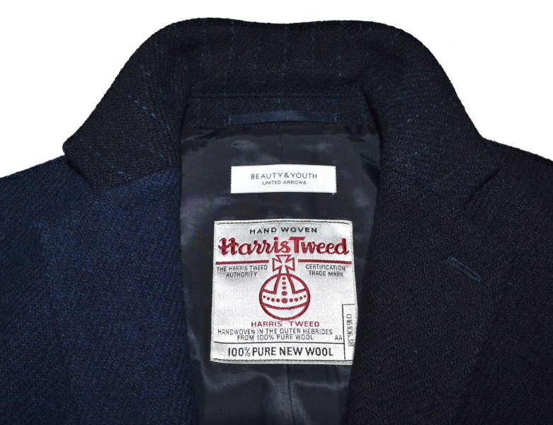 ユナイテッドアローズ　別注Harris Tweed チェスターコート HARRIS TWEED ハリスツイード BEAUTY&YOUTH ビューティ＆ユース 高級