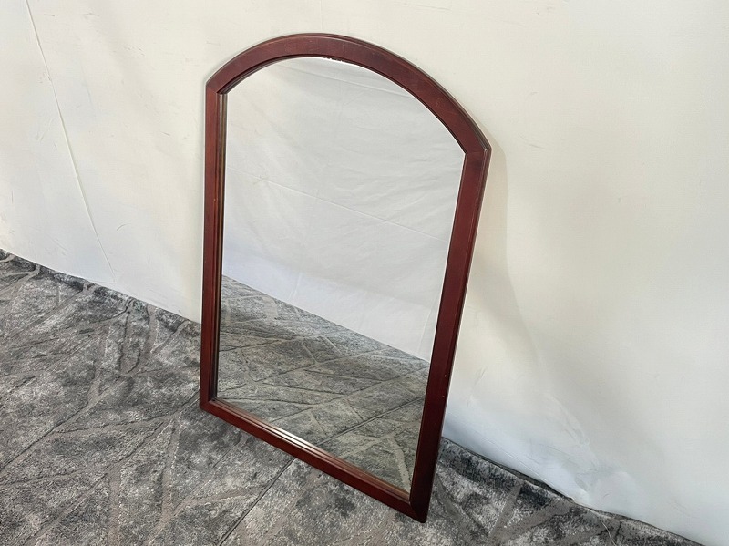 アメリカ製 大型アーチミラー 鏡 シンプルモダン ヘアサロン 美容院 バー カフェ 壁掛けミラー ドレッサー 姿見 米軍放出品(220)TL20FK-W