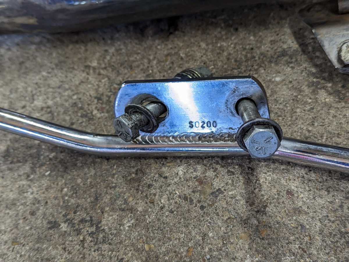 希少 当時物 ショベルヘッド スラッシュカットマフラー 1-3⁄4 ステー