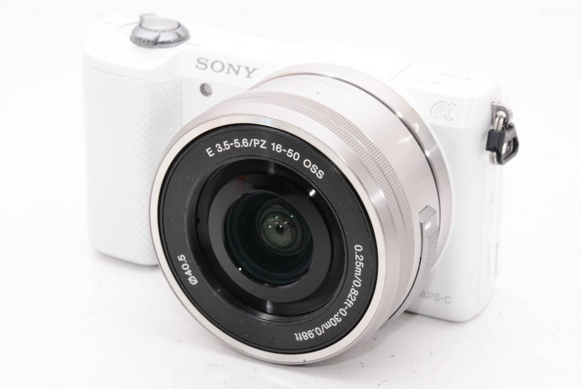 外観並級】SONY α5000 パワーズームレンズキット(ホワイト／デジタル 