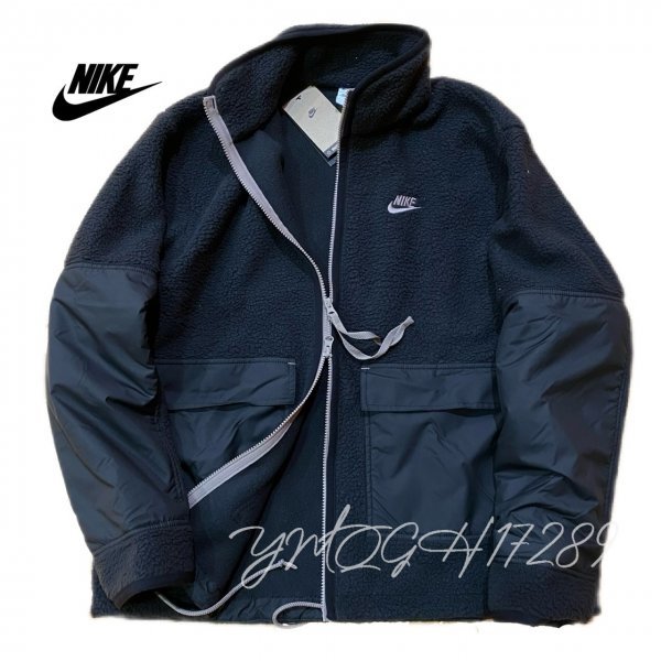 NIKE ナイキ NSW エッセンシャル シェルパ フルジップ ジャケット DD5022-010 黒 L