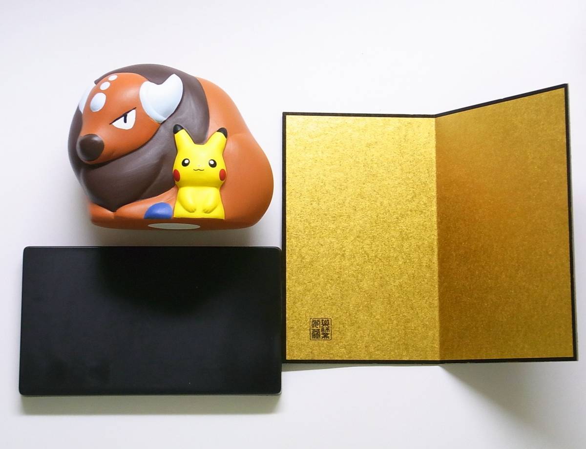 ポケモンセンター限定 【陶飾り ピカチュウとケンタロス】 干支 置物