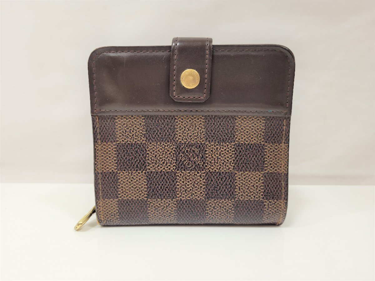 ☆LOUIS VUITTON ルイヴィトン ダミエ コンパクトジップ N61668 二