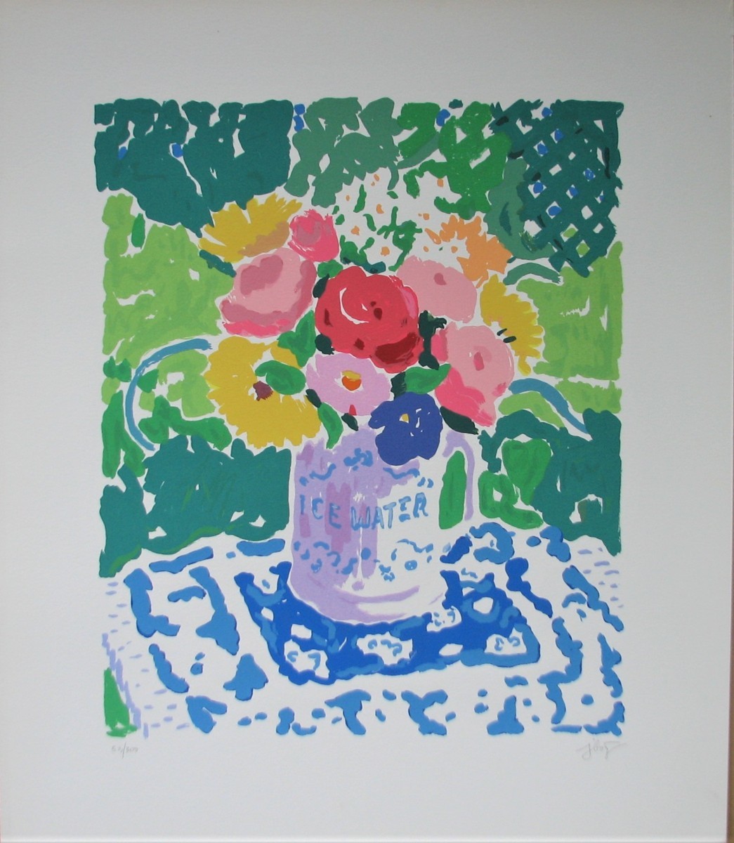 シルクスクリーン JOHN 絵画 ジョン・ボッツ ジョン・ボッツ「花