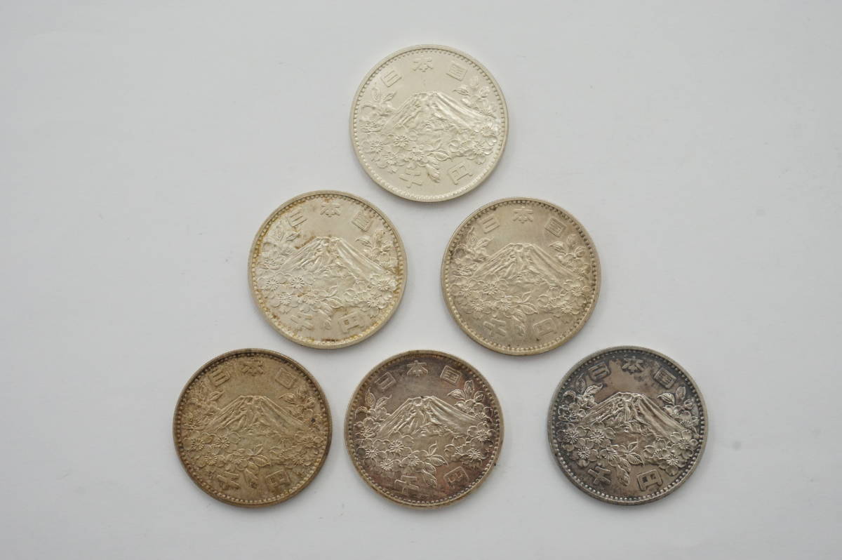 大人気，新作 千円銀貨 東京オリンピック 1000円銀貨 6枚(昭和)｜売買されたオークション情報、yahooの商品情報をアーカイブ公開 - オークファン 記念硬貨