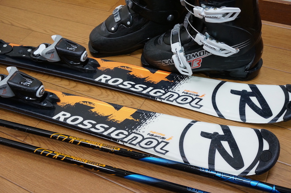 メンテ済 120cm 靴22cm SALOMON スキーセット おまけ Winter Sports