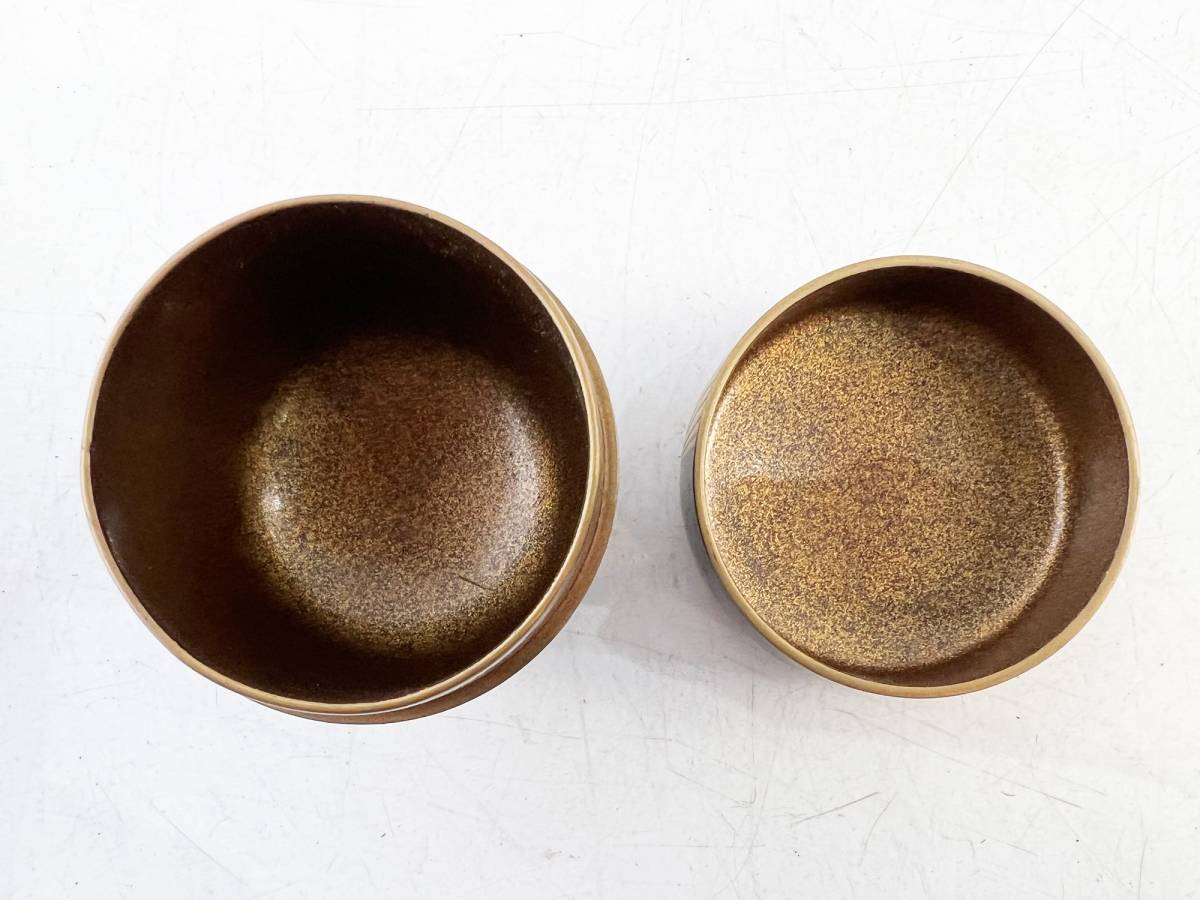 時代物 中棗 茶道具 日乃出鶴蒔絵 古美術 骨董 漆芸 保証品 1円