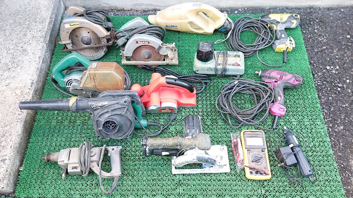 ●【まとめ売り】日立 マキタ 丸ノコ インパクト ブロワ 電気カンナ 大量 ジャンク【10803482】