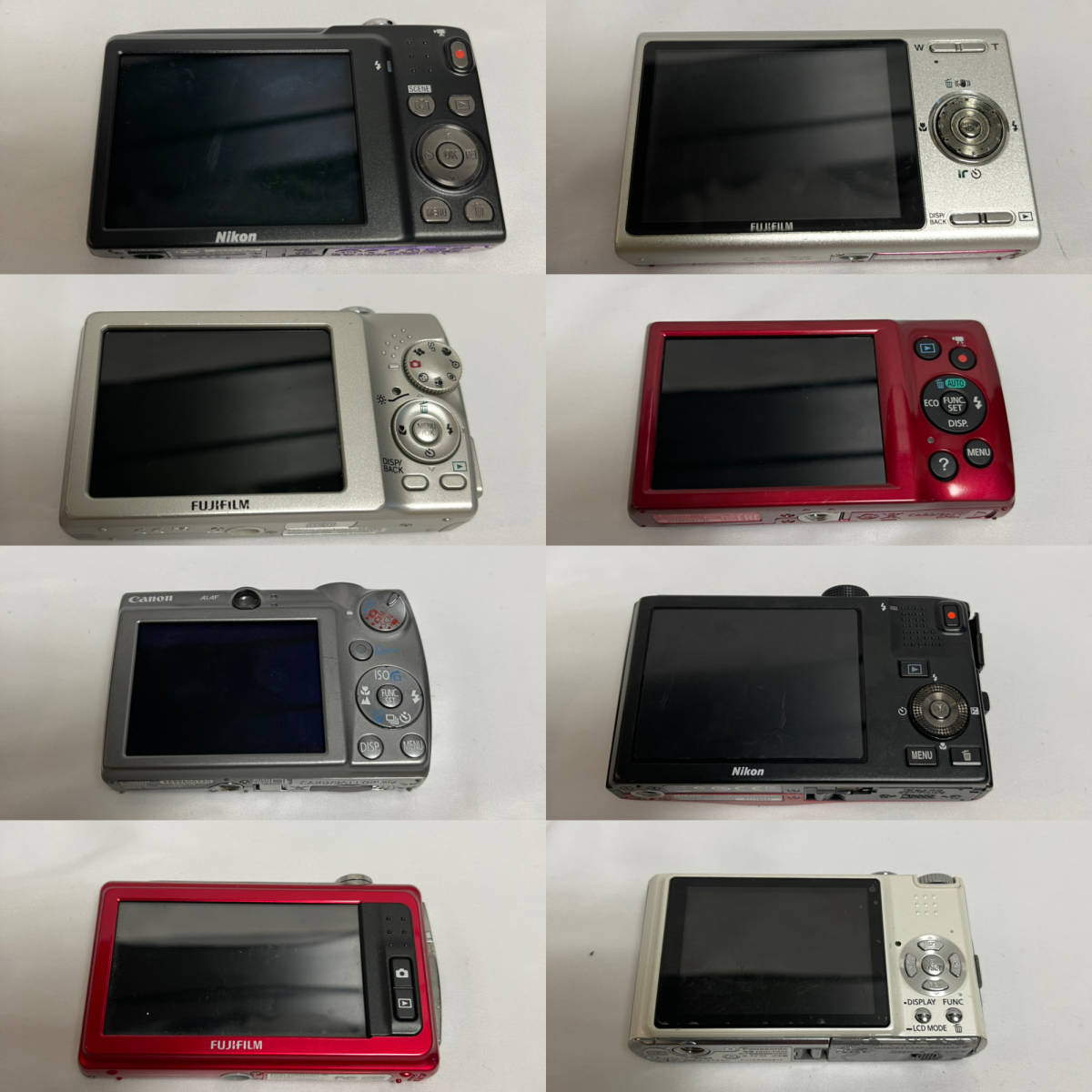 【1円スタート】コンパクトデジカメ8点まとめ売り NIKON Canon FUJIFILM LUMIX FINEPIX Nikon コンパクトデジタルカメラ Canon Sony 8台 1円
