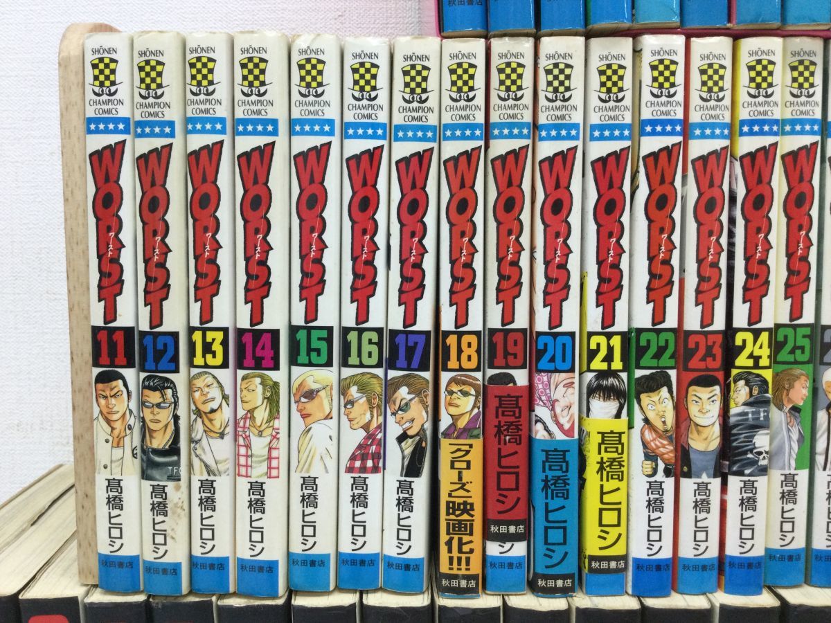 営HS582-100　【高橋ヒロシ漫画まとめ】CROWS クローズ 完全版 全19巻+外伝2巻/WORST 全33巻 クローズ 高橋ヒロシ CROWS and Crows×worst×QP エクストラ)