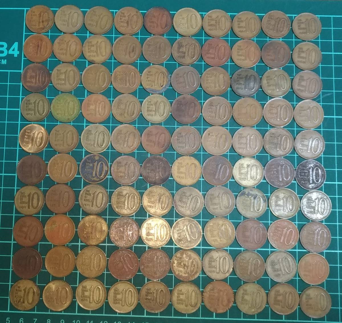 1円スタート 韓国 大韓民国 KOREA 10ウォン硬貨 won coin 10won 古銭 特年 1966
