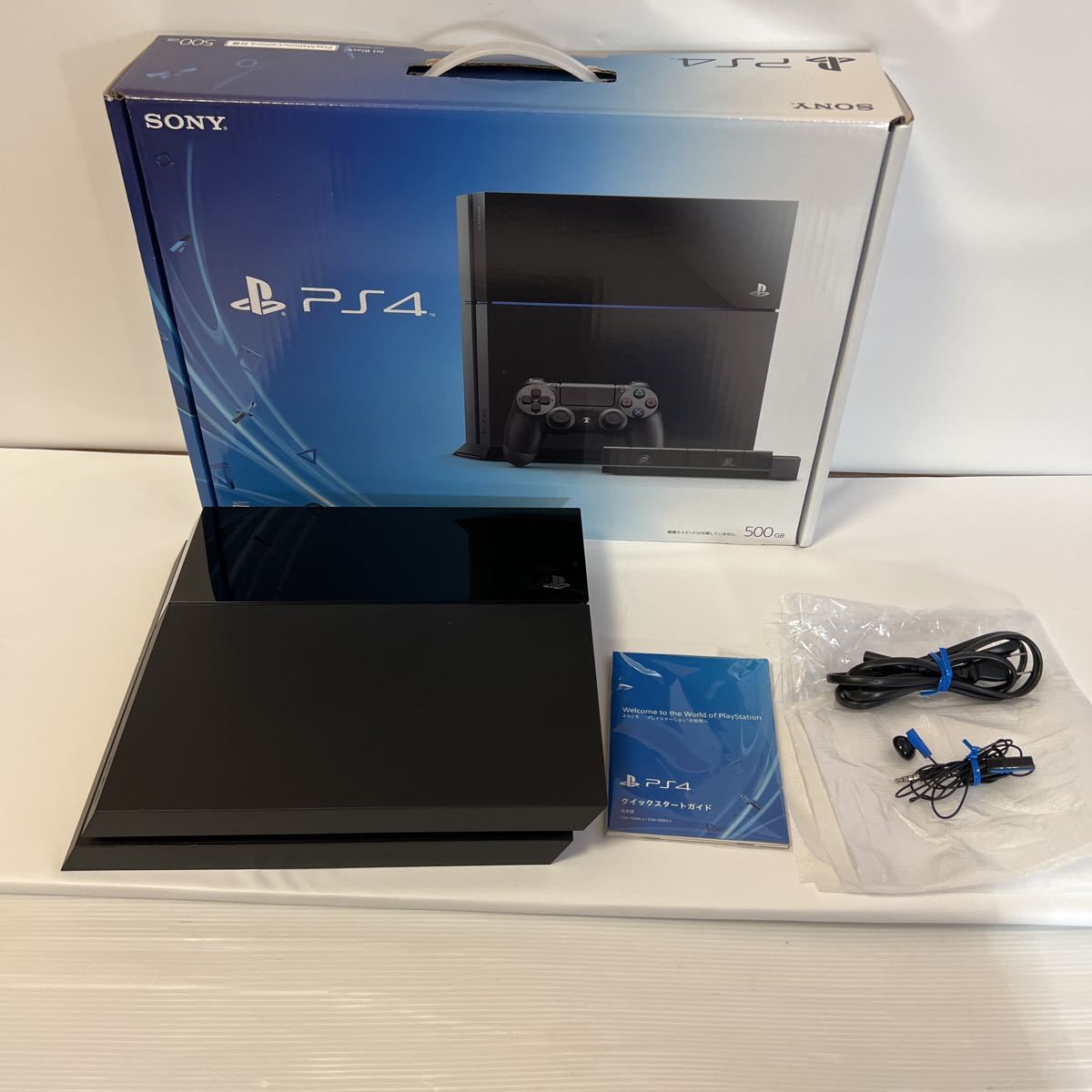 1円スタート〜mPS4本体 プレステ4 ソニー HDD 封印シール ジェットブラック SONY 1000番 500GB FW10.01 CUH-1000A ソフト読み込みok 本体