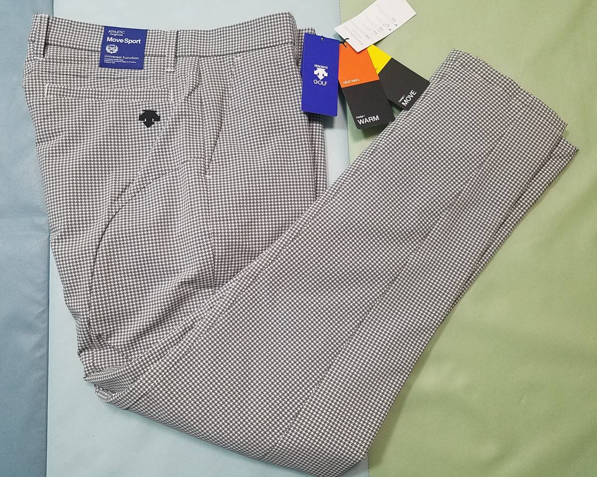 冬用〓デサント〓DESCENTE GOLF ヒートナビ中綿防寒 千鳥柄パンツ 82〓新品〓