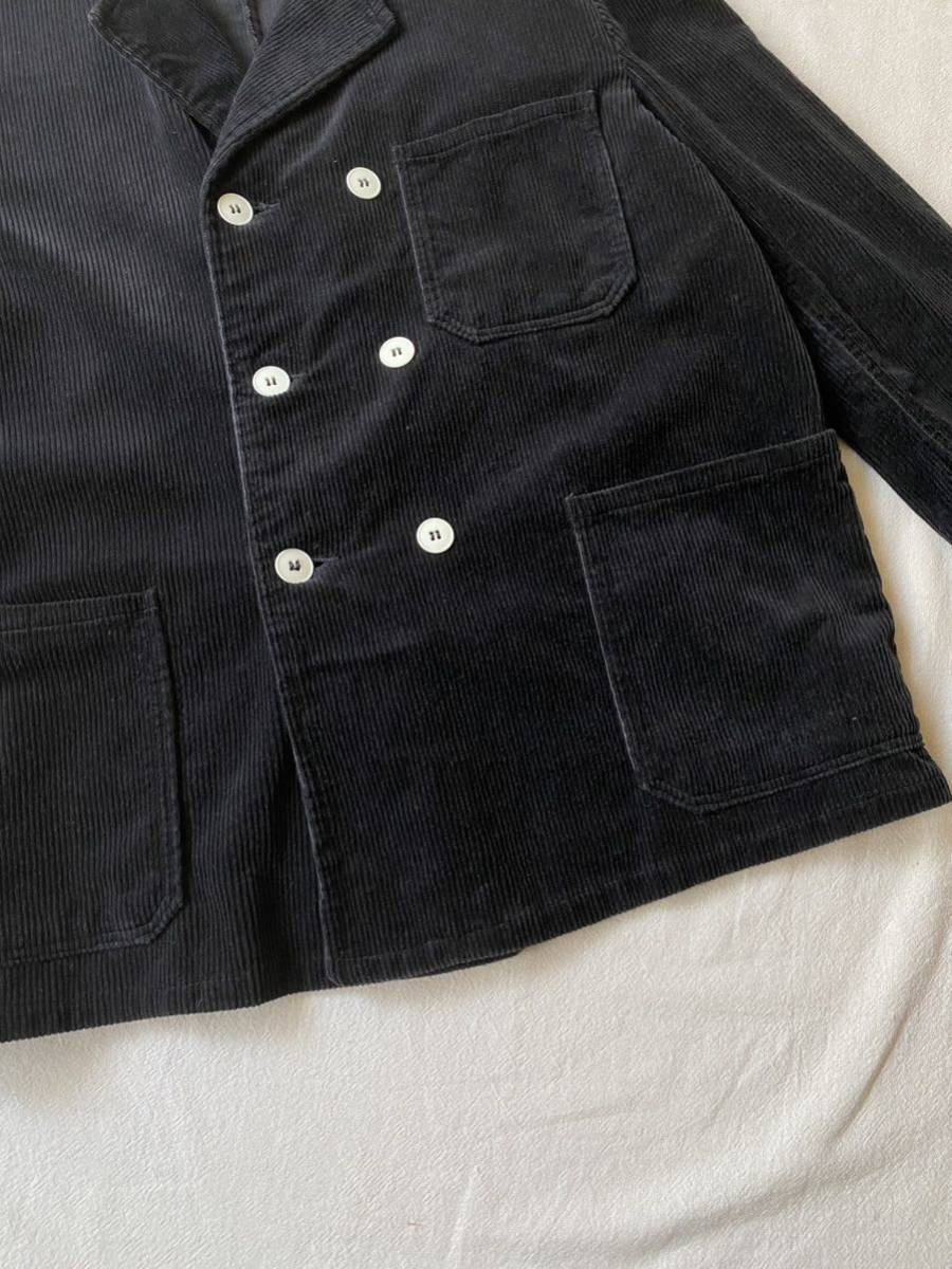 50s 60s German vintage コーデュロイ ダブル ジャケット / ブラック 