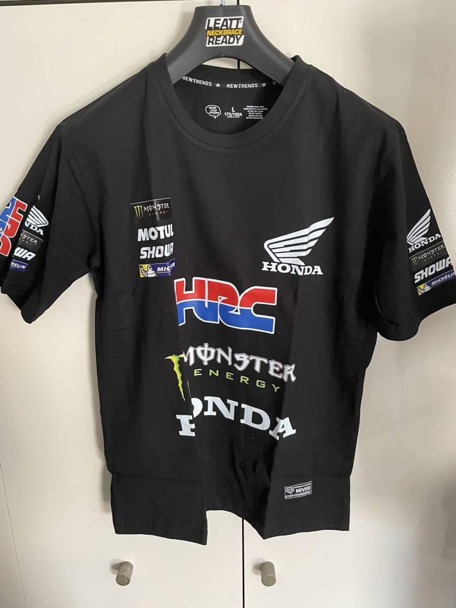 ★アウトレットセール★新品 L MotoGP RACING TEAM Honda HRC Tシャツ オートバイ レーシング 半袖 バイクウエア MONSTER スポーツ グッズ