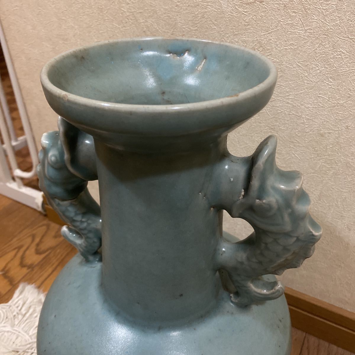 UM27-3中国美術 龍泉窯 青磁 急須 水注 時代物 古物 古玩 唐物 UM27-3