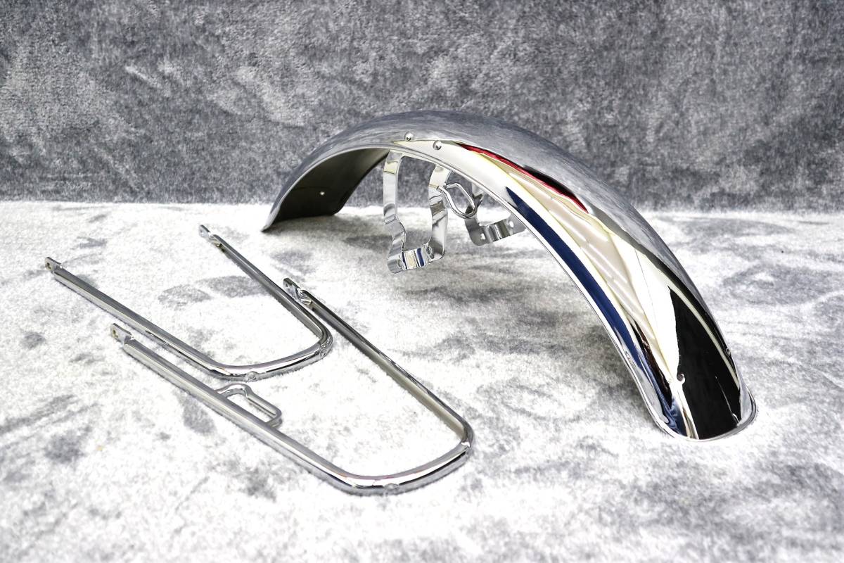 CB400F メッキ フロント フェンダー/リプロパーツ 純正 対応