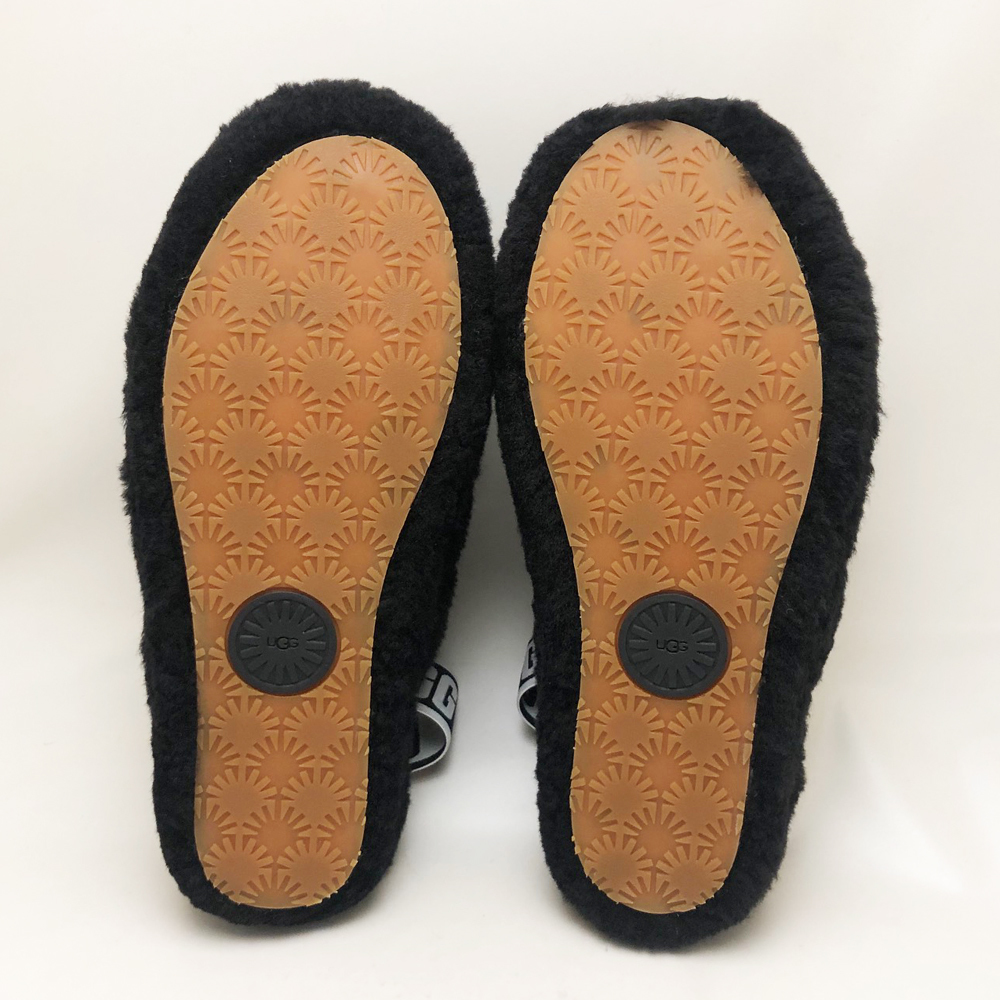 新品 UGG アグ レディース サンダル FLUFF YEAH SLIDE ブラック 24.0cm