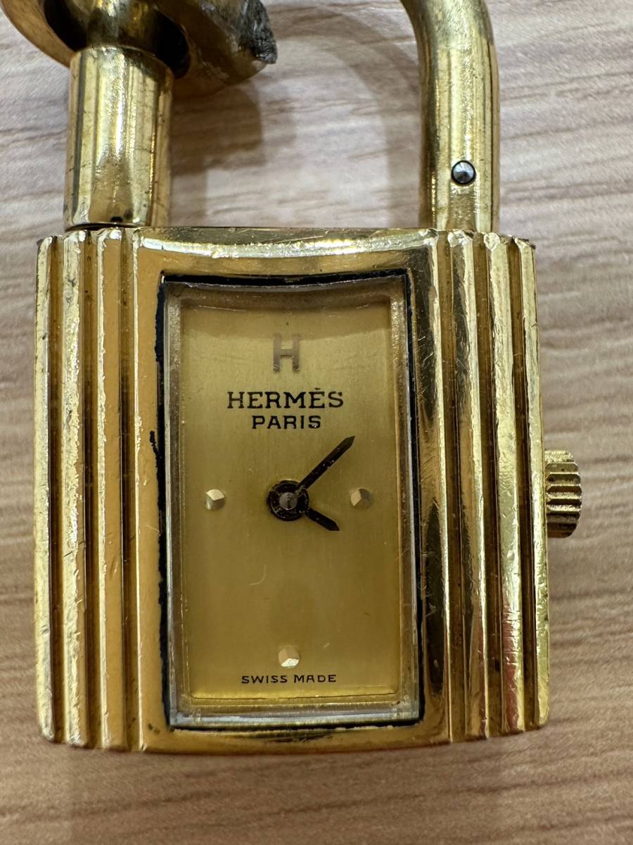 H-5.1】1円～ HERMES エルメス ケリーウォッチ GP×革ベルト クォーツ