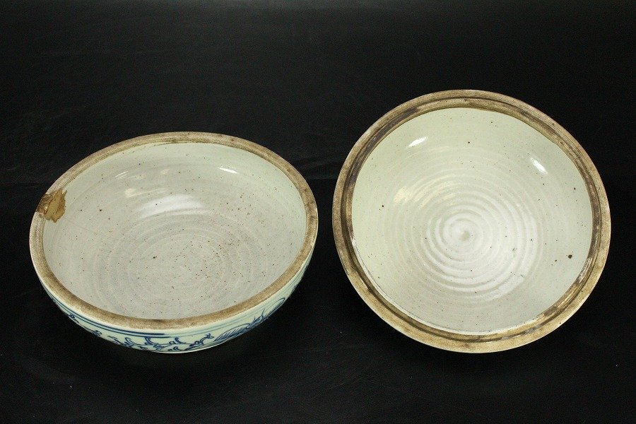 銀閣】中国美術 青花 纏枝蓮花紋 蓋物 旧家蔵出(ZD638) 【公式通販】