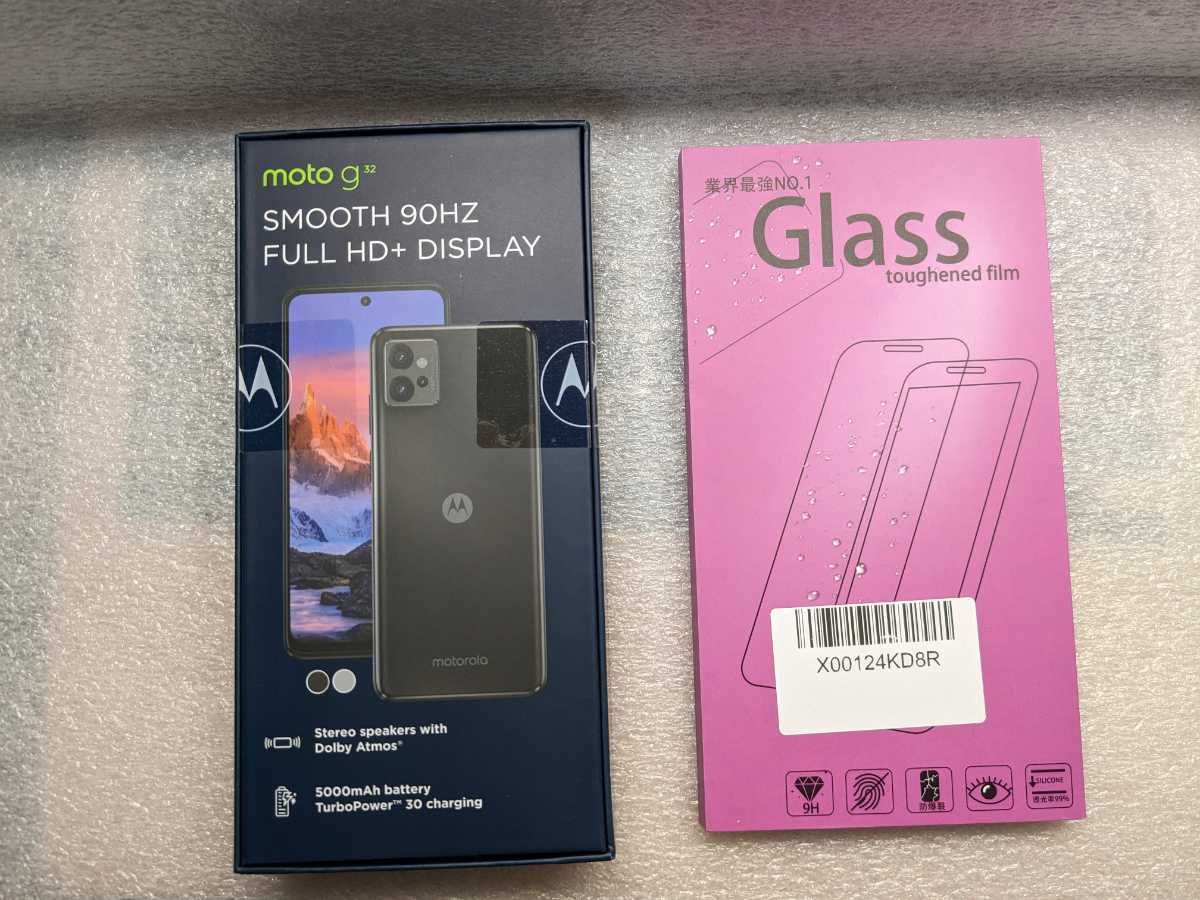 購入明細書有 ほぼ未使用 ガラスフィルムおまけ Motorola モトローラ moto g32 サテンシルバー 