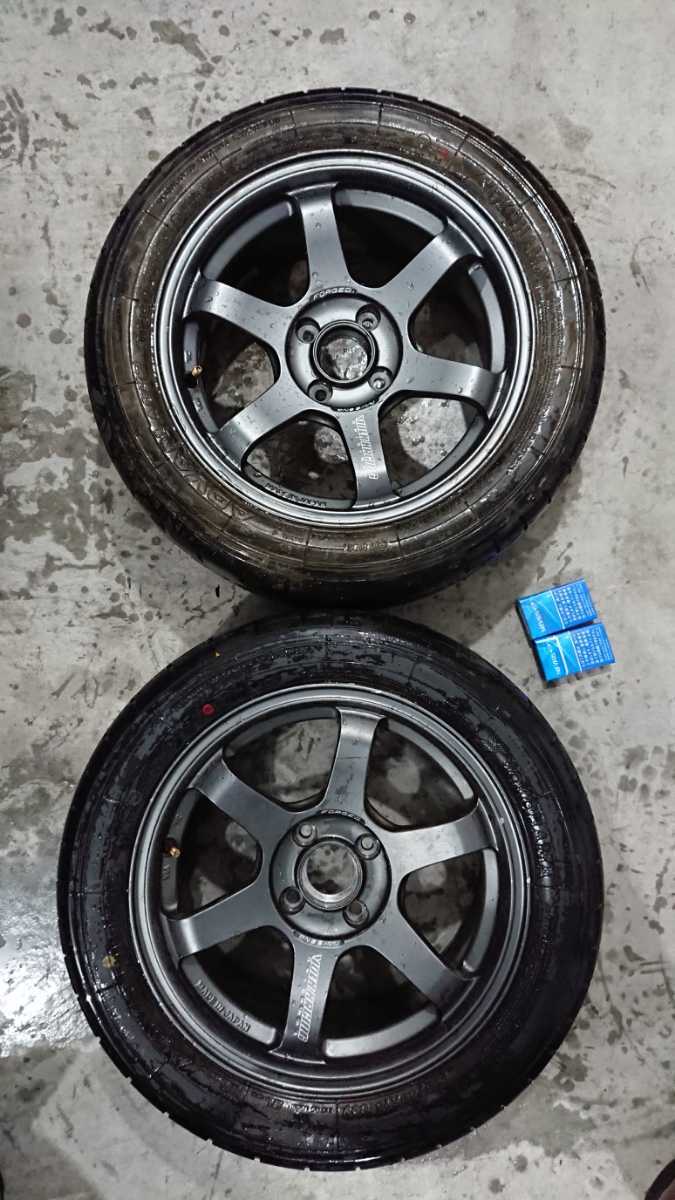 RAYS - TE37 SONIC CLUB RACER 15×7J+28 4穴 PCD100 ADVAN A052 205/