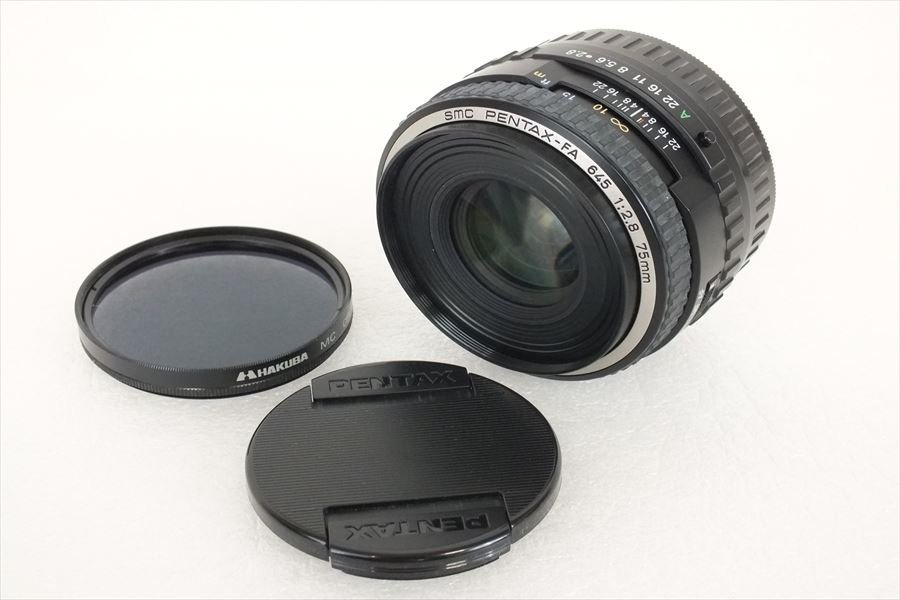 PENTAX ペンタックス FA 75mm F2.8 SMC 645 ラバーフード付き #370483