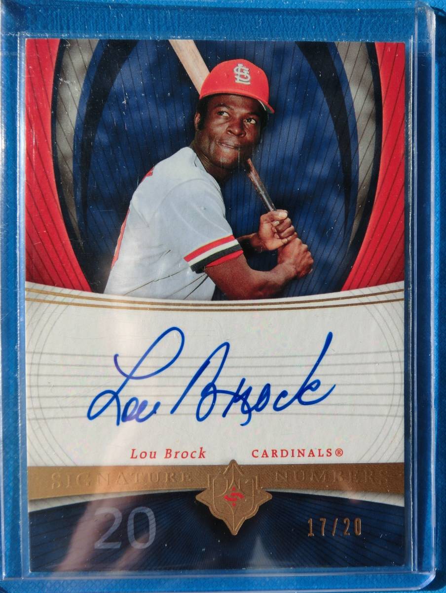 ルー・ブロック Lou Brock Auto 直書き サイン HOF 殿堂入り 