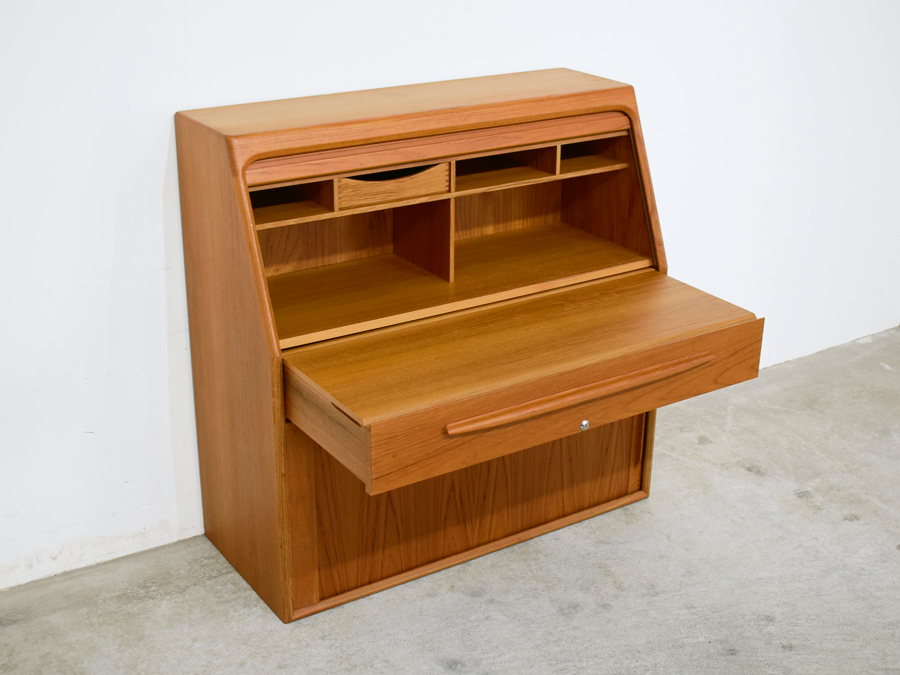 デンマーク Bernhard Pedersen & Son チーク材 ライティングビューロー 70年代ヴィンテージ/北欧 ウェグナー ヨハネスアンダーセン デスク